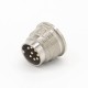 M16 8 Pin Connector 180 Degree Waterproof Male Socket Solder Cup for Cable Shield