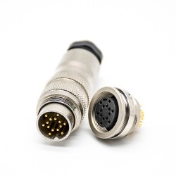 M16 Connector 14 pin Male Plug&Socket Female for Cable Solder Type