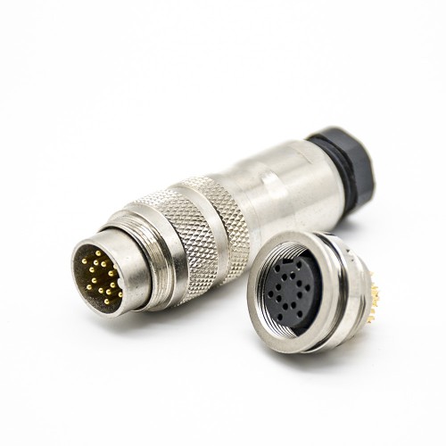 M16 Connector 14 pin Male Plug&Socket Female for Cable Solder Type 5pcs M16 Connector 14 pin Male Plug&Socket Female for Cable Solder Type 5pcs