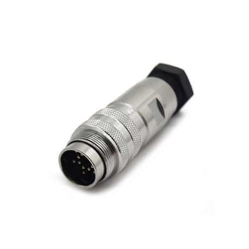M16 Connector 14 pin Male Solder Type Straight Connector Shield M16 Connector 14 pin Male Solder Type Straight Connector Shield
