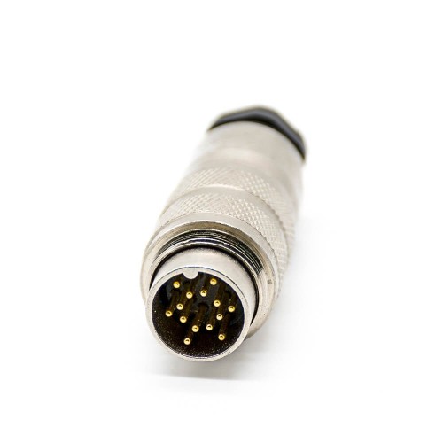 M16 Connector 14 pin Male Solder Type Straight Connector Shield M16 Connector 14 pin Male Solder Type Straight Connector Shield