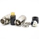 M16 Connector 14 pin Male Solder Type Straight Connector Shield M16 Connector 14 pin Male Solder Type Straight Connector Shield