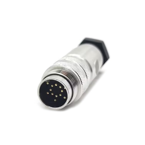 M16 Connector 14 pin Male Solder Type Straight Connector Shield M16 Connector 14 pin Male Solder Type Straight Connector Shield