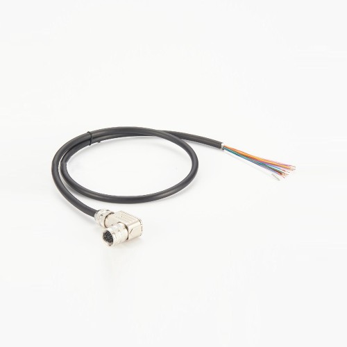 M16 Connector 19 Pin Female Field Wireable Connector Right Angled with 1 Meter Single End Cable
