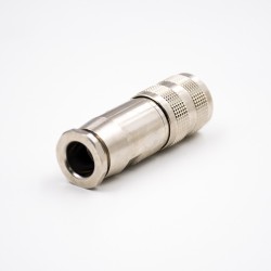 M16 Connector 3 Pin Female Waterproof Straight All Metal Shield Field Wireable Connector