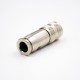 M16 Connector 3 Pin Female Waterproof Straight All Metal Shield Field Wireable Connector