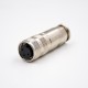 M16 Connector 3 Pin Female Waterproof Straight All Metal Shield Field Wireable Connector