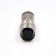 M16 Connector 3 Pin Female Waterproof Straight All Metal Shield Field Wireable Connector