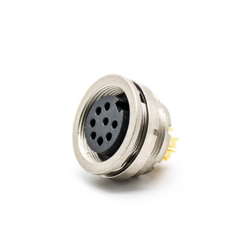 M16 Connector 8 pin Female Back Mount Solder Type Straight Connector Socket for Cable Shield M16 Connector 8 pin Female Back Mount Solder Type Straight Connector Socket for Cable Shield