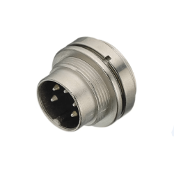 M16 Connectors 723 Series 8 Pin A Coded Male Back Mount Panel Receptacles Waterproof 180 Degree Solder Type