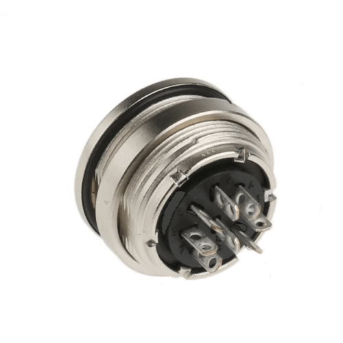 M16 Connectors 723 Series Female Back Mount Panel Receptacles 8 Pin A Coded Waterproof 180 Degree Solder Type for Cable Connector M16 Connectors 723 Series Female Back Mount Panel Receptacles 8 Pin A Coded Waterproof 180 Degree Solder Type for Cable Connector
