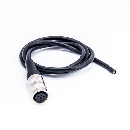 M16 Female Type 6Pin A Code Straight Single Ended Cable 1 Meter Assembly Cable with Plastic Tail M16 Female Type 6Pin A Code Straight Single Ended Cable 1 Meter Assembly Cable with Plastic Tail