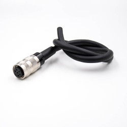M16 Female Type 6Pin A Code Straight Single Ended Cable 1 Meter Assembly Cable with Plastic Tail