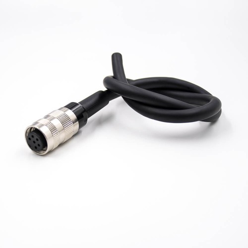 M16 Female Type 6Pin A Code Straight Single Ended Cable 1 Meter Assembly Cable with Plastic Tail M16 Female Type 6Pin A Code Straight Single Ended Cable 1 Meter Assembly Cable with Plastic Tail