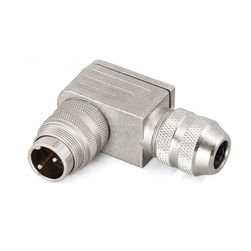 M16 IP68 Male Angled Connector 2Pin 7A 250V Shield Solder Type for 6.0-8.5mm Cable M16 IP68 Male Angled Connector 2Pin 7A 250V Shield Solder Type for 6.0-8.5mm Cable