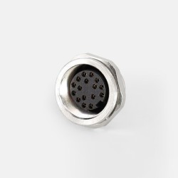 M16 J09 connector straight female socket back mount 16pin IP65 waterproof connector Solder Type