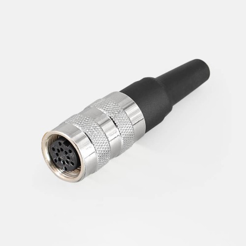 M16 J09 straight female plug connector IP65 solder type for cable connector 14 Pins M16 J09 straight female plug connector IP65 solder type for cable connector 14 Pins