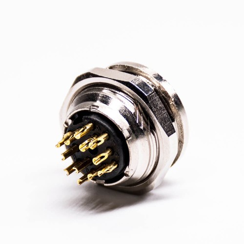 M16 Socket 12 Pin 180 Degree Waterproof Female Connector Solder Cup for Cable Shield M16 Socket 12 Pin 180 Degree Waterproof Female Connector Solder Cup for Cable Shield