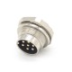 Male Receptacles M16 Waterproof Straight 7 Pin Solder Type Panel Connector Shield Male Receptacles M16 Waterproof Straight 7 Pin Solder Type Panel Connector Shield