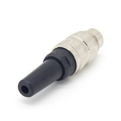 Rewireable Plug M16 5 Pin Waterproorf Straight Male Cable Connector Non-Shield