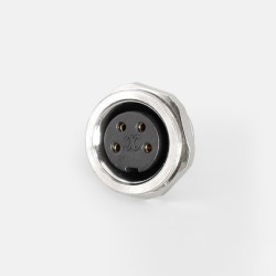 Sensor connector M16 waterproof IP65 J09 4Pin connectors female socket back mount solder type for cable