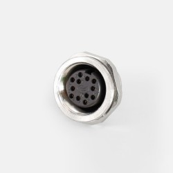 Sensor connector M16 waterproof IP65 J09 female socket back mount 12Pin connectors