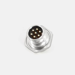 Waterproof Connector Panel Mount M16 Panel 7 Pin Solder Type M16 Male Receptacle Electrical Connector