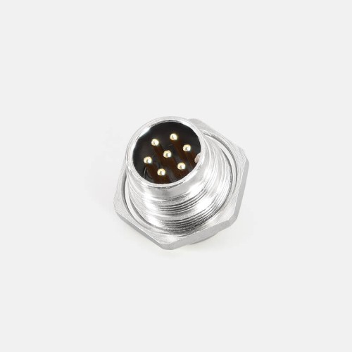 Waterproof Connector Panel Mount M16 Panel 7 Pin Solder Type M16 Male Receptacle Electrical Connector Waterproof Connector Panel Mount M16 Panel 7 Pin Solder Type M16 Male Receptacle Electrical Connector