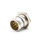 6 Pin M23 Connector Male Panel Mount Front Mount Solder Type Shield Straight 6 Pin M23 Connector Male Panel Mount Front Mount Solder Type Shield Straight