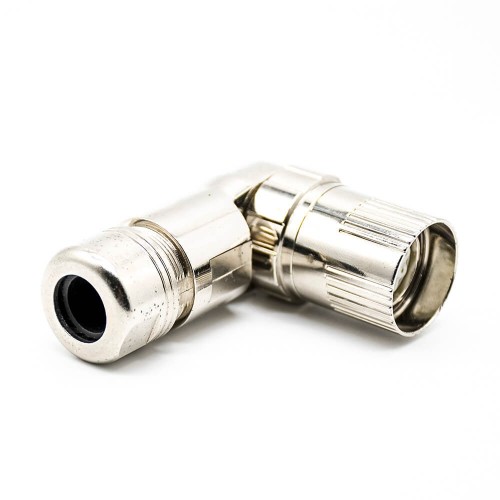 Connector M23 12 Pin Female Solder Type for Cable Shield 90 degree Connector M23 12 Pin Female Solder Type for Cable Shield 90 degree