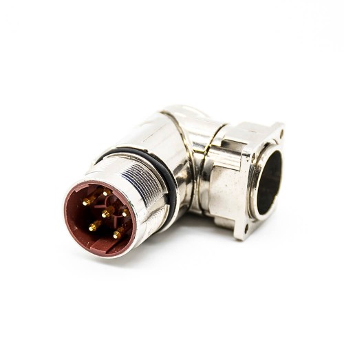 Connector M23 6 Pin Male Solder Type for Cable Shield right angle Connector M23 6 Pin Male Solder Type for Cable Shield right angle