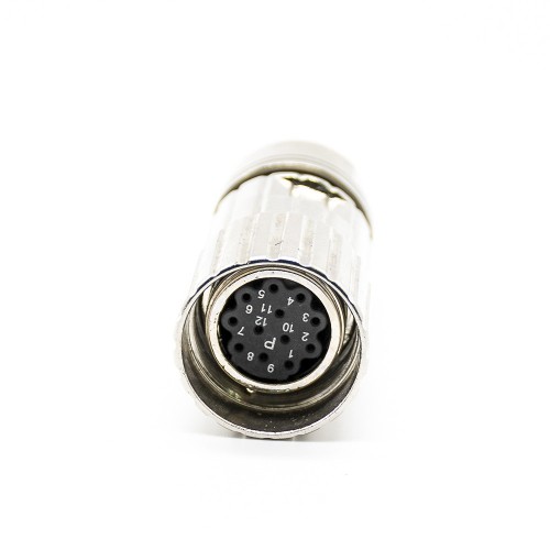 M23 12 Pin Connector Female plug Straight Solder Type for Cable Connector Shield M23 12 Pin Connector Female plug Straight Solder Type for Cable Connector Shield