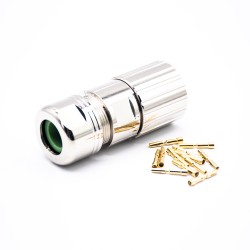 M23 12 Pin Connector Female plug Straight Solder Type for Cable Connector Shield