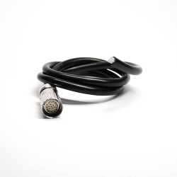 M23 17 Pin Cable Straight Waterproof Female Metal Solder Type Assembly Non-Shield Cable With 1M 22AWG Wire