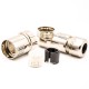 M23 17 Pin Female Connector Solder Type for Cable Shield 90 degree
