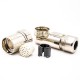 M23 17 Pin Female Connector Solder Type for Cable Shield 90 degree