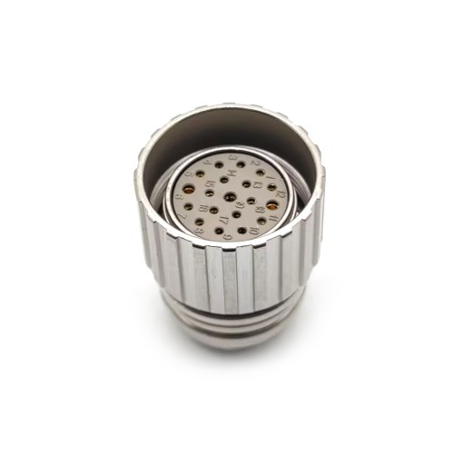 M23 19 Pin Connector Female Solder Type for Cable Shield Straight M23 19 Pin Connector Female Solder Type for Cable Shield Straight