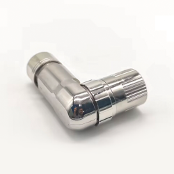 M23 19 Pin Male Connectors Solder Type for Cable Shield 90 degree