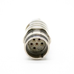 M23 6pin Female Connector for Cable solder Type Straight plug Shield