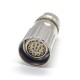 M23 Circular Connectors 17 Pin Female Cable Plug Straight Metal Joint Signal Circular Connector Shield