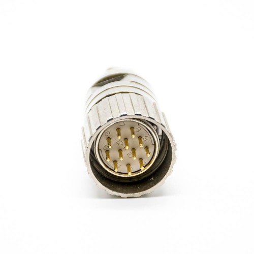 M23 Connector 12 pin Male Solder Type Straight Connector Shield M23 Connector 12 pin Male Solder Type Straight Connector Shield