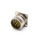 M23 Connector 6 pin Male Solder Type Straight Connector 4 hole flange Socket for Cable Shield M23 Connector 6 pin Male Solder Type Straight Connector 4 hole flange Socket for Cable Shield
