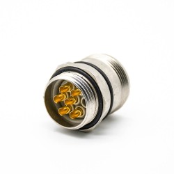 M23 Connector 6 pin Male Solder Type Straight Connector Socket for Cable Shield