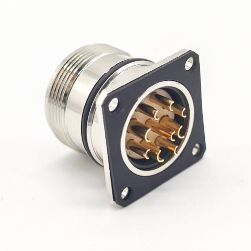 M23 Connector 9 pin Male Solder Type Straight 4 hole flange Socket for Cable Connector Shield M23 Connector 9 pin Male Solder Type Straight 4 hole flange Socket for Cable Connector Shield
