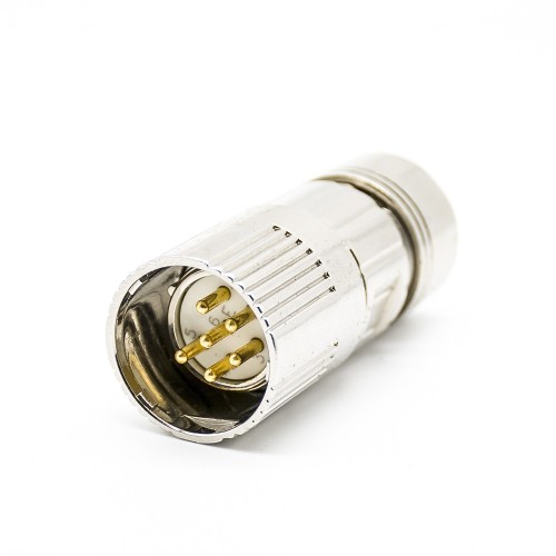 M23 Connectors 6pin Male Straight Solder Type for Cable Connector Shield M23 Connectors 6pin Male Straight Solder Type for Cable Connector Shield