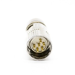 M23 Connectors 6pin Male Straight Solder Type for Cable Connector Shield
