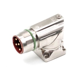 M23 Heavry Duty Connector 6Pin Male Waterproof Right Angle Socket Industrial Connector Shield