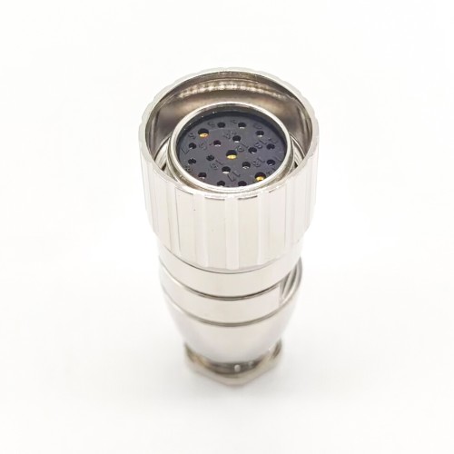M23 Power Connector 19Pin 623 Waterproof Female Solder Plug Servo Connector Shield M23 Power Connector 19Pin 623 Waterproof Female Solder Plug Servo Connector Shield