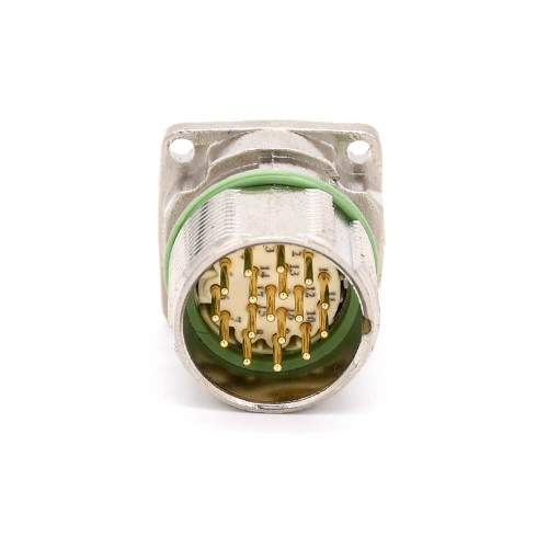 M623 17 Pin Straight Male Connector 4 Hole Flange Waterproof Connector Shield Crimp Type for Cable M623 17 Pin Straight Male Connector 4 Hole Flange Waterproof Connector Shield Crimp Type for Cable
