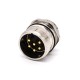 M623 6 pin Straight Male Waterproof Cable/Panel Mount Solder Type, Panel Receptacles Shield